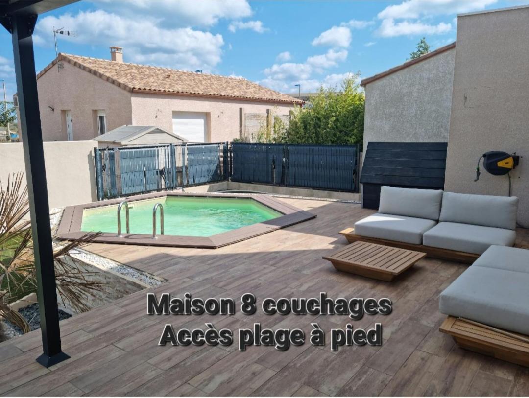 Maison 8 Couchages Clim, Plage A Pied, Petite Piscine Пор-ла-Нувель Экстерьер фото